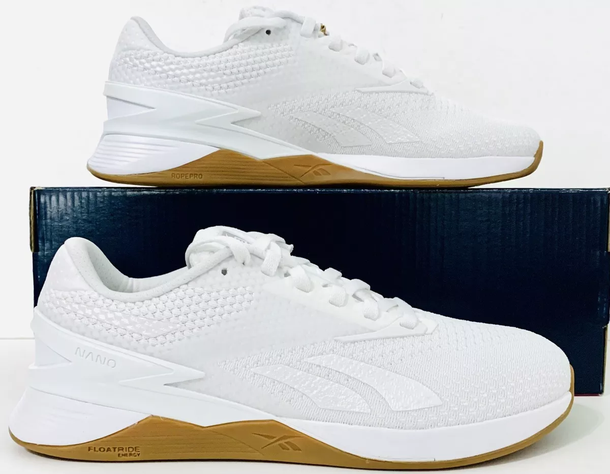Reebok Womens Nano X3 Shoes Sz 9.5 White Gum HP6055 Just Released New In Box