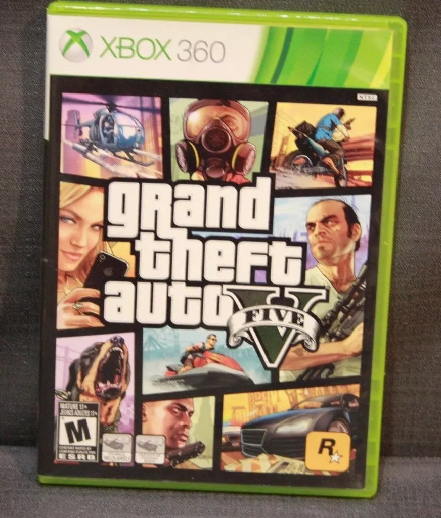 GRAND THEFT AUTO V, GTA 5, REGION FREE, Mint Condition, XBOX 360