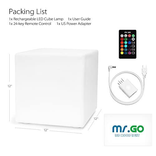 12inch Rechargeable Magic Led Light Cube Stool With Remote Control Fun ...