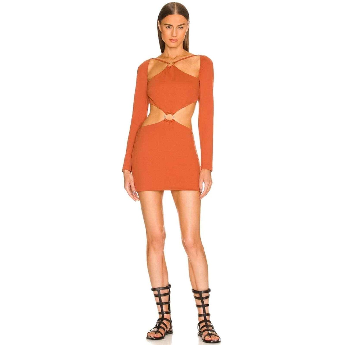 dundas red dress Emily Ratajkowski wears sheer red gown to Art of Elysium Gala