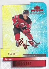 19/20 MVP..JESPER BOQVIST..COLORS & CONTOURS..GOLD../99..CARD # 138..DEVILS