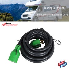 15 Feet 30 Amp 3 Prong Generator Extension Cord NEMA L5-30P / L5-30R Green