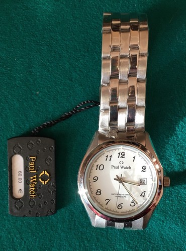 OROLOGIO UOMO PAUL WATCH 100mt. SUB CORONA A VITE DATARIO | eBay