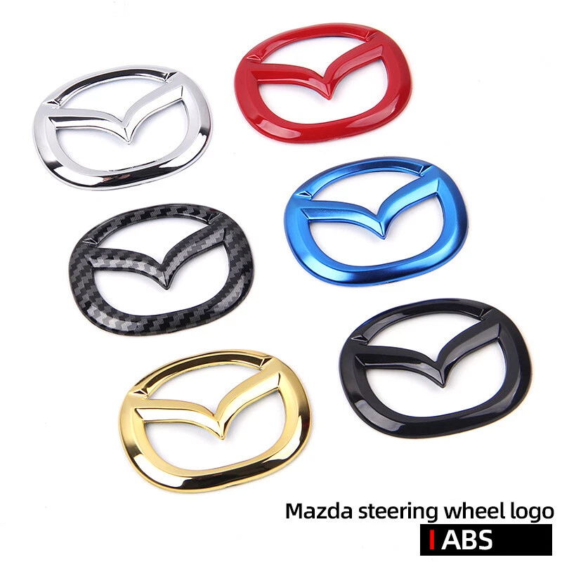Autocollant Emblème Mazda Bleu – Pour CX-5, CX-30, Mazda 3, 6…, Imperméable, Installation Facile 3M
