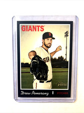 2019 Topps Heritage High Number #601- DREW POMERANZ Black Parallel SP /50