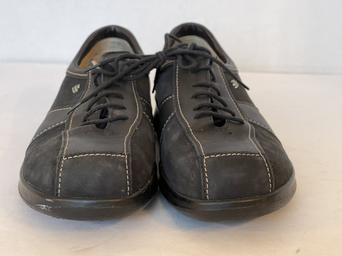 Finn Comfort Black Lace Up Walking Shoes US Sz 4C 43116028 Made in