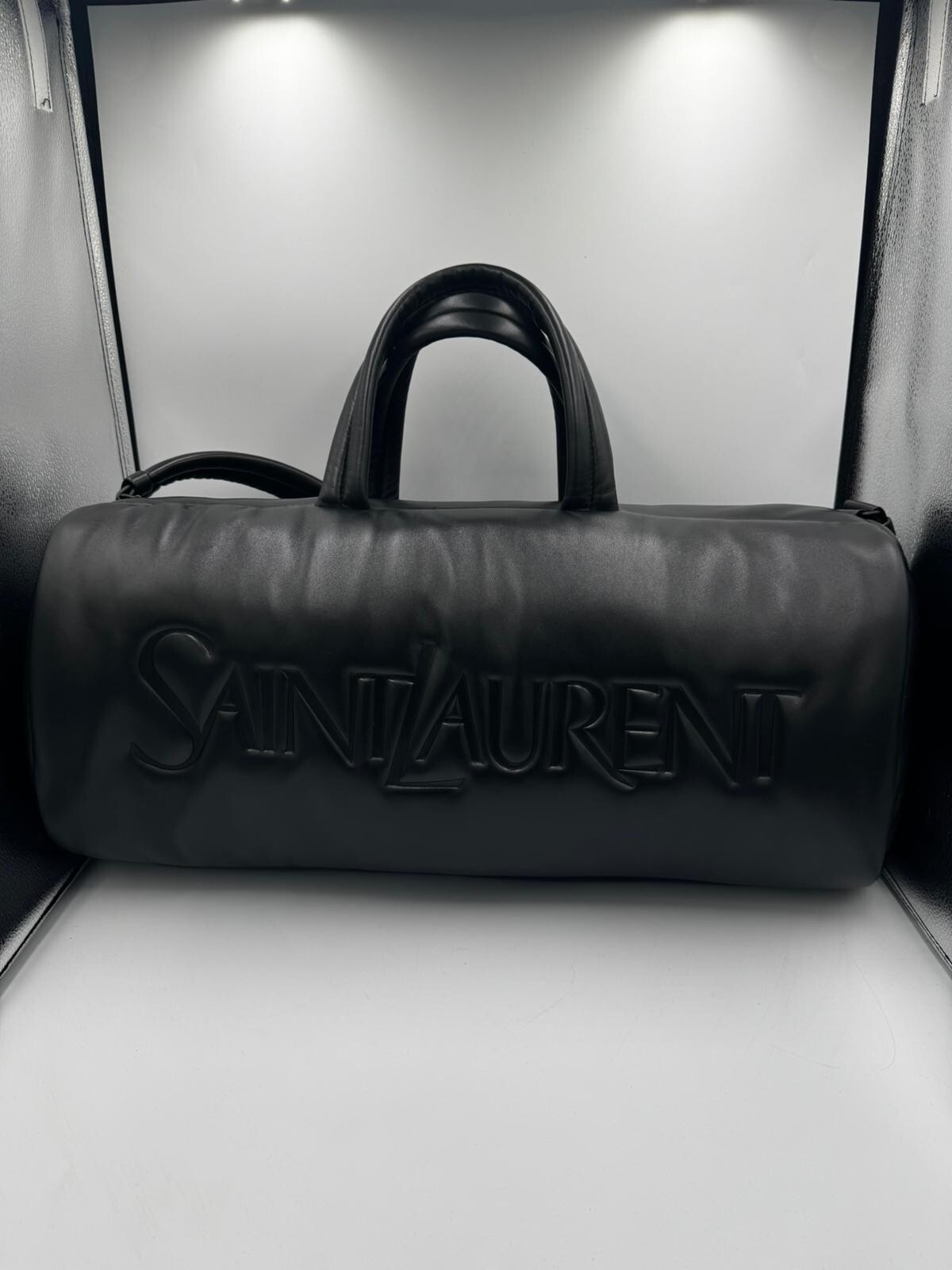 Borsone Saint Laurent in pelle colore nero
