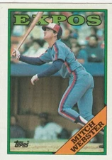 FREE SHIPPING-MINT-1988 Topps #138 Mitch Webster Expos PLUS BONUS CARDS