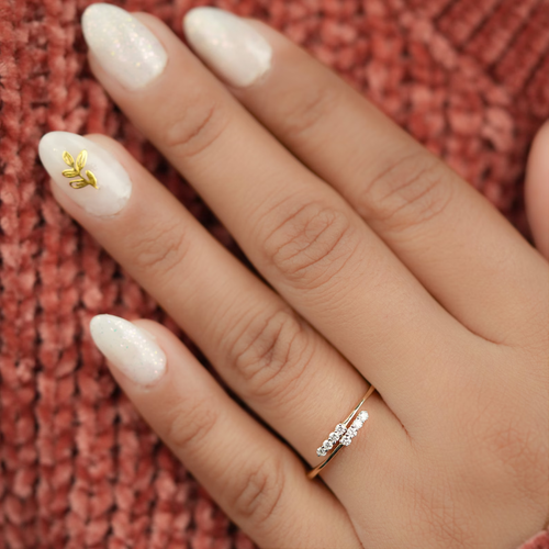 2ct Bypass Lab Created Diamond Wedding Ring 14K Yellow Gold Plated 925 Silver - Picture 9 of 9
