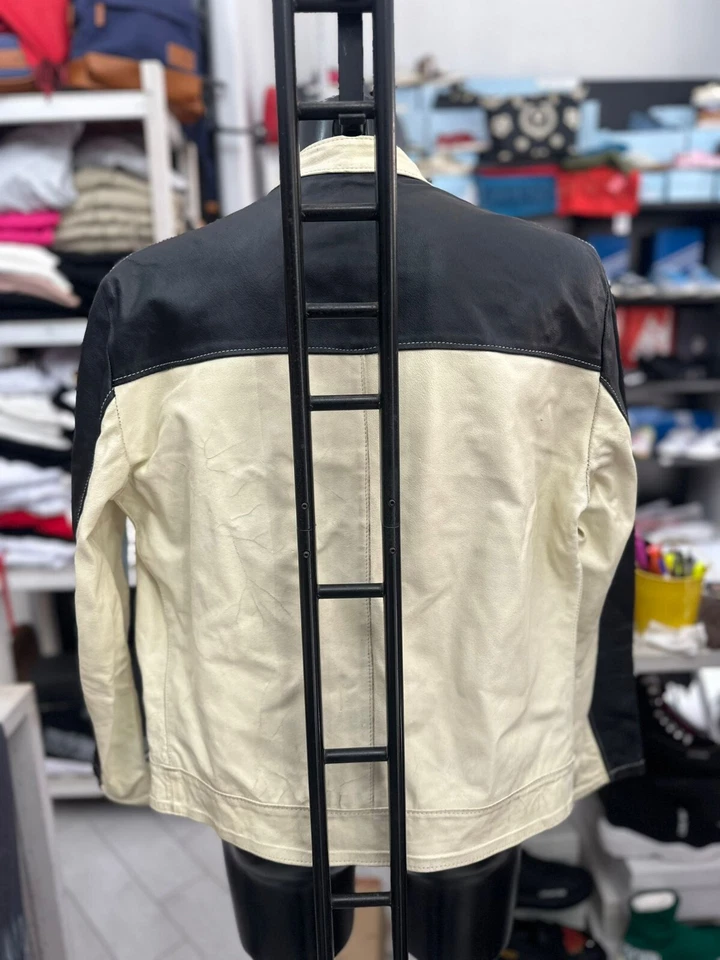 Куртка мужская кожаная Sensounico Tgs кремовая LLV913 - Изображение 3 из 4