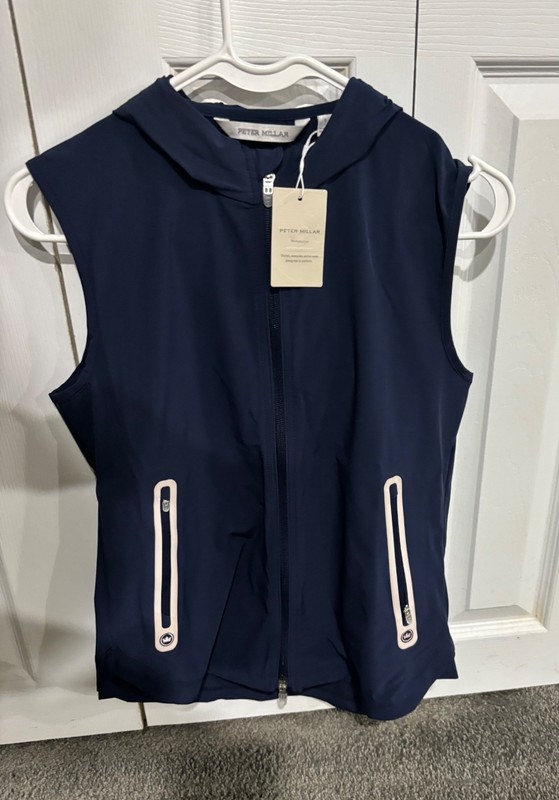 PETER MILLAR Womenswear Size S Hoodie Brand New Vest Navy in color