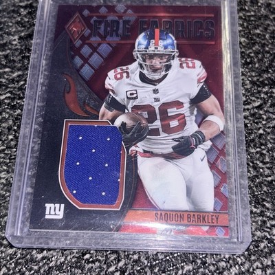 2023 Panini Phoenix - Fire Fabrics Saquon Barkley #FIRE-7 Red /75 (MEM)
