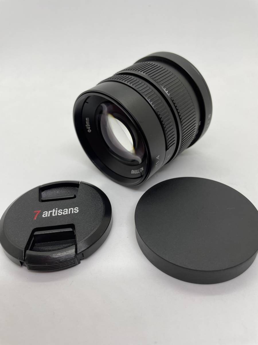 ほぼ新品7Artisan 55mm f/1.4 Leica L Black#80 7Artisan 55mm F/1.4 Leica L Black No.770110 Compact Lens