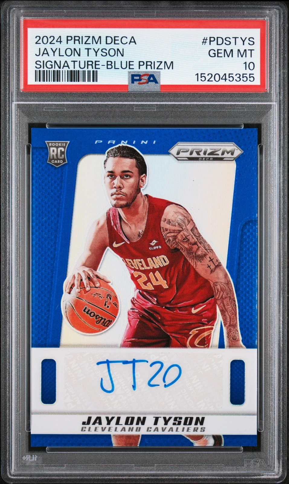 2024 Prizm Deca Signatures Jaylon Tyson #PDSTYS Blue Prizm