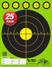 25 PACK: Range Shooting Pistol / Rifle TARGETS! FREE SHIPPING!! GREEN [D30]