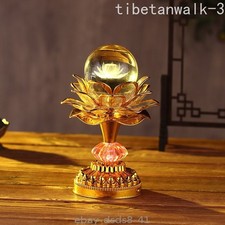 7.87in Lotus Buddhist Lamp LED Colorful Buddha Lamp Household Decoration Collect