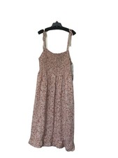 Forever 21 Smocked Spaghetti Straps Floral Pink Orange Plus Size 2X Sun Dress