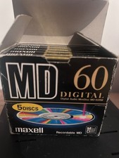 Maxell MD 60 Digital MiniDisc   Pack of 5   Brand New / New From Box