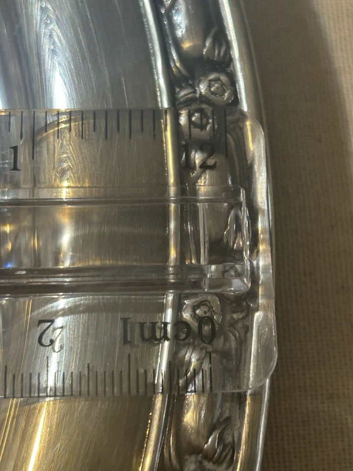 Reed & Barton 经典玫瑰设计糖果盘碗银盘 6.5 阅读  — 第 2/4 张图片