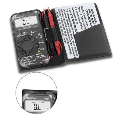 Pocket Digital Multimeter Auto Range 4000 Counts AC/DC Amp Ohm Volt Diode Tester