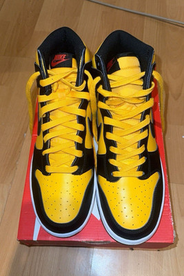 Nike Dunk Hi Retro High Top Sneaker Gelb/Schwarz EU 45 DD1399-700