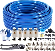 Shop Air Line Kit 3/4"×100'&200'&300' Compressed Air Line Kit, HDPE-Aluminum Pi