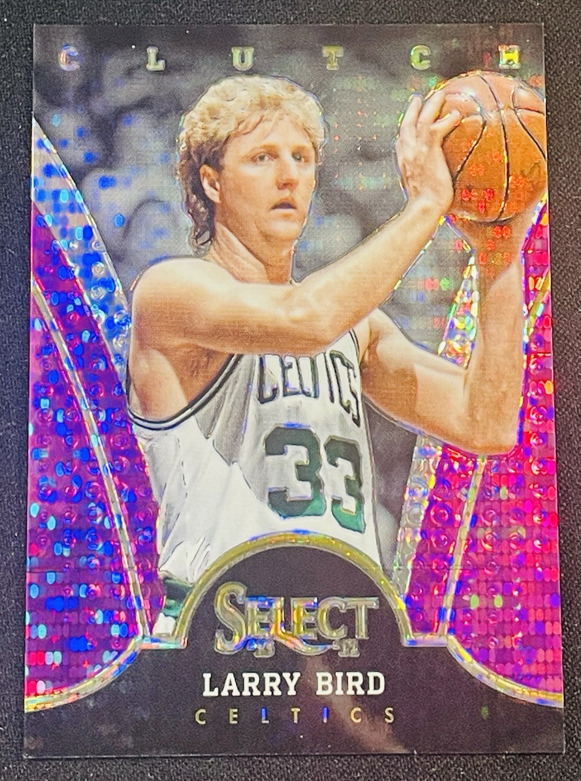 2013-14 Larry Bird Select Clutch Purple Prizm SP 38/99 Celtics Legend