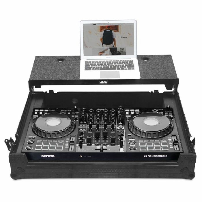 UDG Ultimate Pioneer DJ DDJ-FLX10 Flightcase Plus Laptop Shelf & Wheels