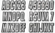 Factory Matched 3-Inch Boat  PWC Registration Number Kit, Silver - Black