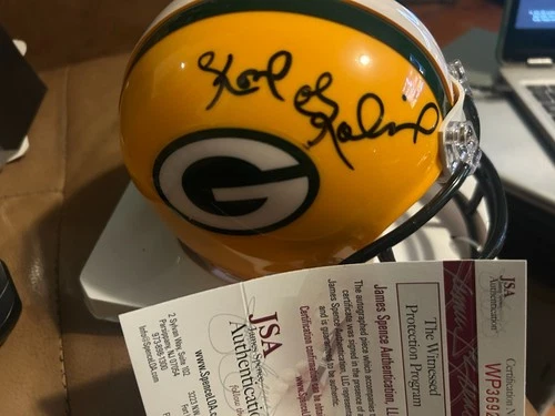 GREEN BAY PACKERS KOREN ROBINSON  Autographed Mini Helmet JSA Witness &Certified