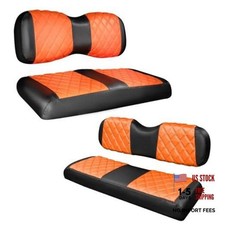 4PCS Golf Cart Diamond Seat Covers Kit,Front and Rear Seat Covers for Club