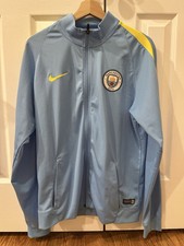 MEN'S FC MANCHESTER CITY 2016/2017 JACKET TRACK TOP SOCCER FOOTBALL SIZE L LARGE