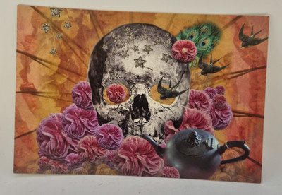 2010  Avant Card Postcard   MUERTE'S TEA PARTY   art by Sandra Kane