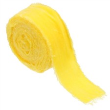 Velvet Ribbon 1-1/2"x3Yd Handmade Frayed Vintage Ribbons Yellow