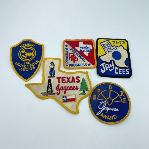 Vintage JAYCEES Texas Patch Lot United States Member Award Blue Chip 71 72