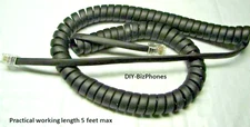 Black 9Ft Handset Cord for Vtech Corded Phone Eris Terminal Business Curly Coil