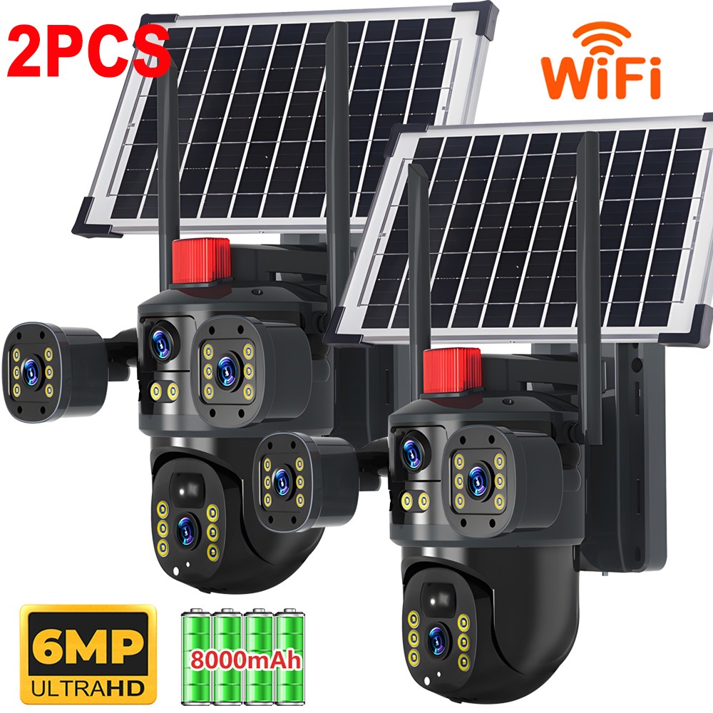 Solar Battery Powered Wireless WiFi Outdoor Pan/Tilt Home Se