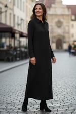 Madewell Women's 2 Button Front Shirtdress Black Pockets NWT