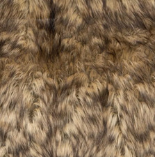 Brown Long Pile Faux Fur Fabric New Priced By the Yard