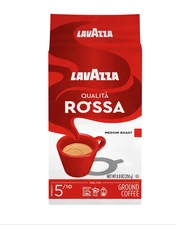 Lavazza Qualità Rossa Ground Coffee, Medium Roast, Arabica and Robusta 8.8Oz