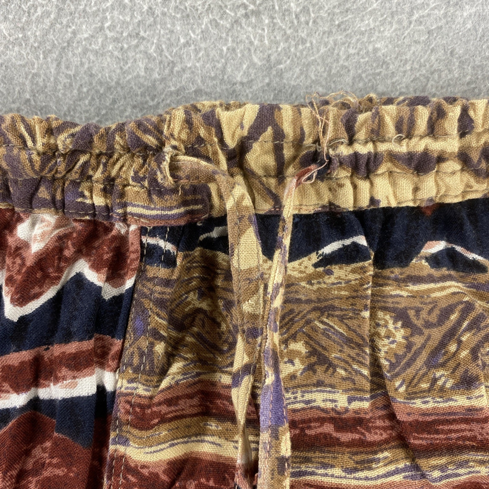 Cotton Zone L Brown Patchwork 2pc Harem Pant Set … - image 9