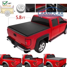5.8' Bed  Roll Up Tonneau Cover For Chevy Silverado GMC Sierra 2007-2022