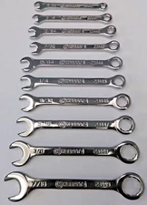 Kobalt 23441 - 23449 9 Piece Midget Combination Wrench Set 3/16" - 7/16" USA