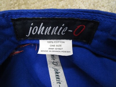 Johnnie-O Cap Hat Strap Back Men Adjustable Blue Twill Golf