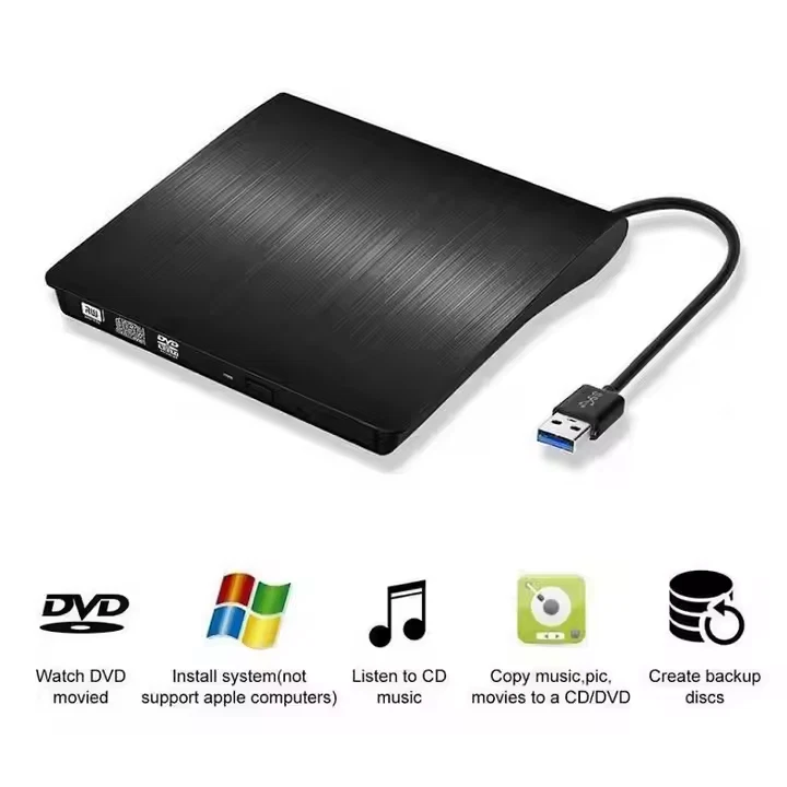 MASTERIZZATORE DVD ESTERNO LETTORE CD/RW USB 3.0 PER PC COMPUTER NOTEBOOK - Immagine 2 di 4