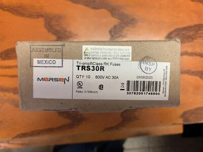 10 Mersen Ferraz Shawmut TRS30R Tri-Onic Zeitverzögerungssicherungen 30a 600v Klasse RK5 - Bild 1 von 2