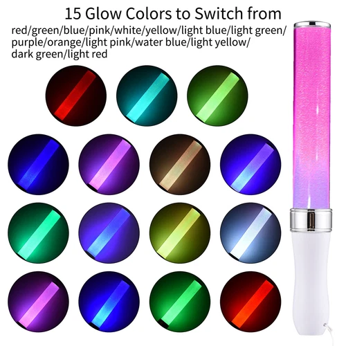 1PC LED Glow Stick 15 Color Lightsticks 2 Lighting Modes for Concert Party new - Picture 2 of 12