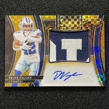 2023 Panini Select- DEUCE VAUGHN - Gold Jumbo Rookie Signature Prizm /10