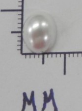 71810  Wht. Flat Back Pearl Acrylic Faux Cabachon Oval 8X10 mm - by Gross SALE