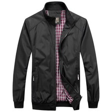 Mens Bomber Jacket Classic Coat for Men UK Sizes Midweight Smart Casual Jackets